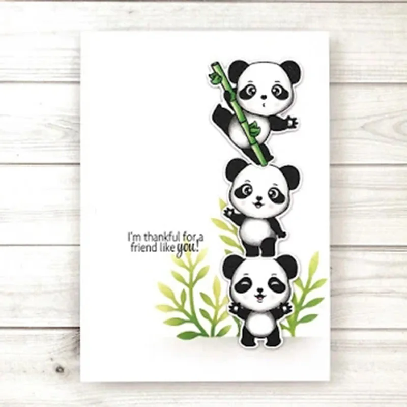 

Reunion Panda Metal Cutting Dies and Stamps Stencil for DIY Scrapbooking Photo Album Embossing Decorative DIY Paper Cards 2020