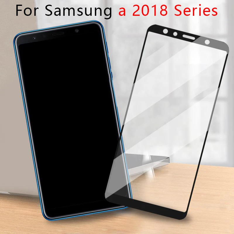 Чехол для samsung a7 2018 защитный экран из закаленного стекла galaxy a6 a8 plus a9 чехол a 6 7 8 9 6a