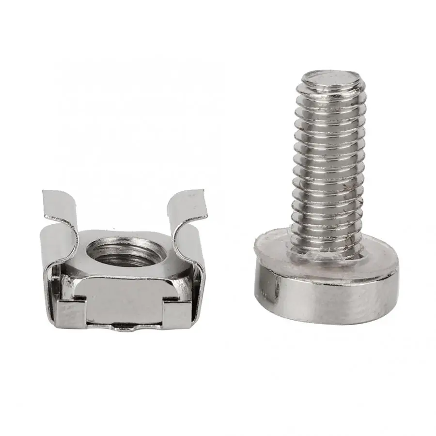 for bolts 50Pcs/Set M6x20 Network Cabinet Rack Screws Captive Nut Cage + M6 Nuts Car Accessories | Автомобили и мотоциклы
