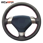Прошитая вручную черная искусственная кожа WCaRFun чехол рулевого колеса автомобиля для Honda Accord 7 2002-2005 (3-спицевые)