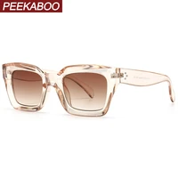 peekaboo fashion square sunglasses women black rivets clear brown blue male sun glasses uv400 2021 summer mens accessories