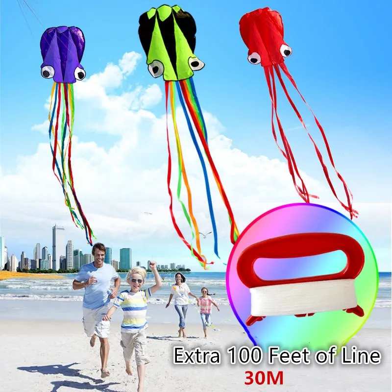 Воздушный змей 4 м осьминог с леской 30 м|Воздушные змеи| |