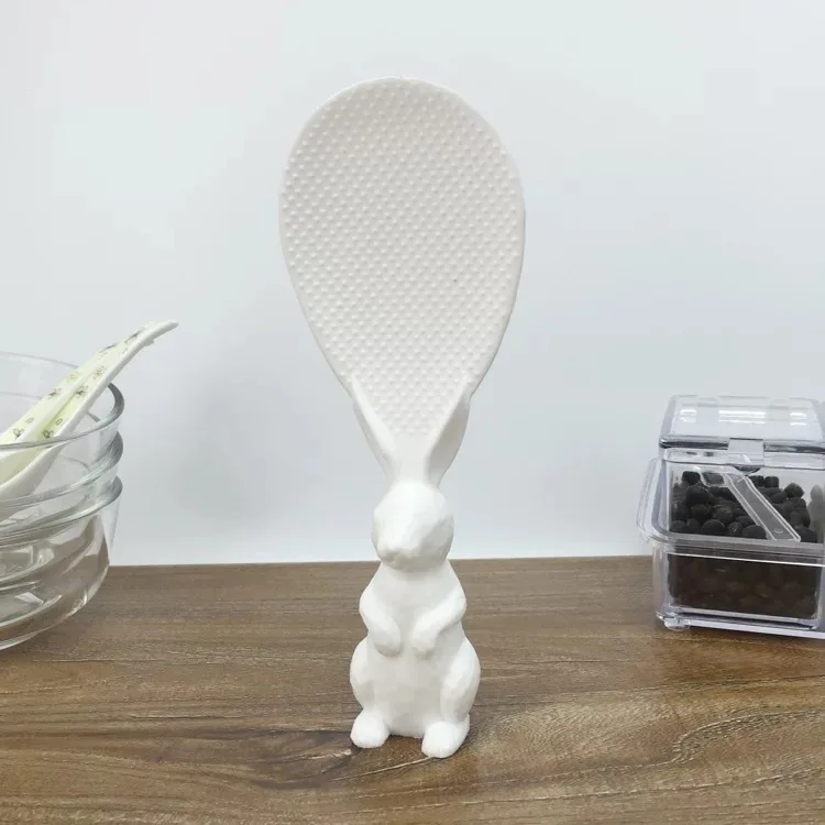 B-Simple Packaging Талисман сувениры милый мультфильм кролик забавная рисовая ложка подарок японские Сладости розовый кролик куклы ложка фигурки ремесла домашний декор - Цвет: B-Simple Packaging