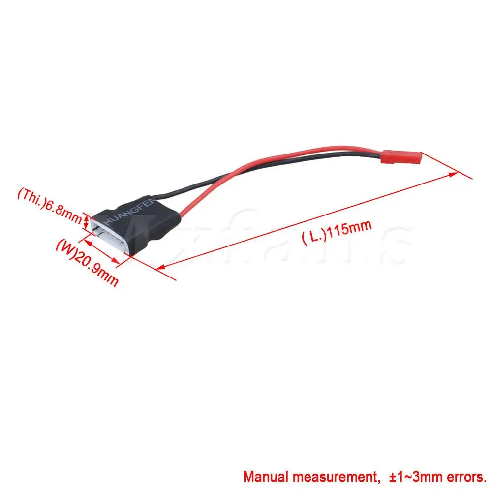 

Mxfans 3Piece Airplane Battery Balance To JST Charge Cable 4.5" 3s/4s/6s 20AWG