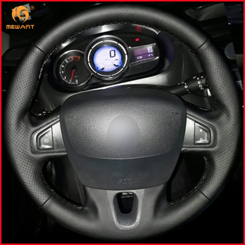 MEWANT черная натуральная кожа бриджи для Renault Fluence ZE 2009 2016 Megane 2014 Scenic 2010 2015|car steering wheel