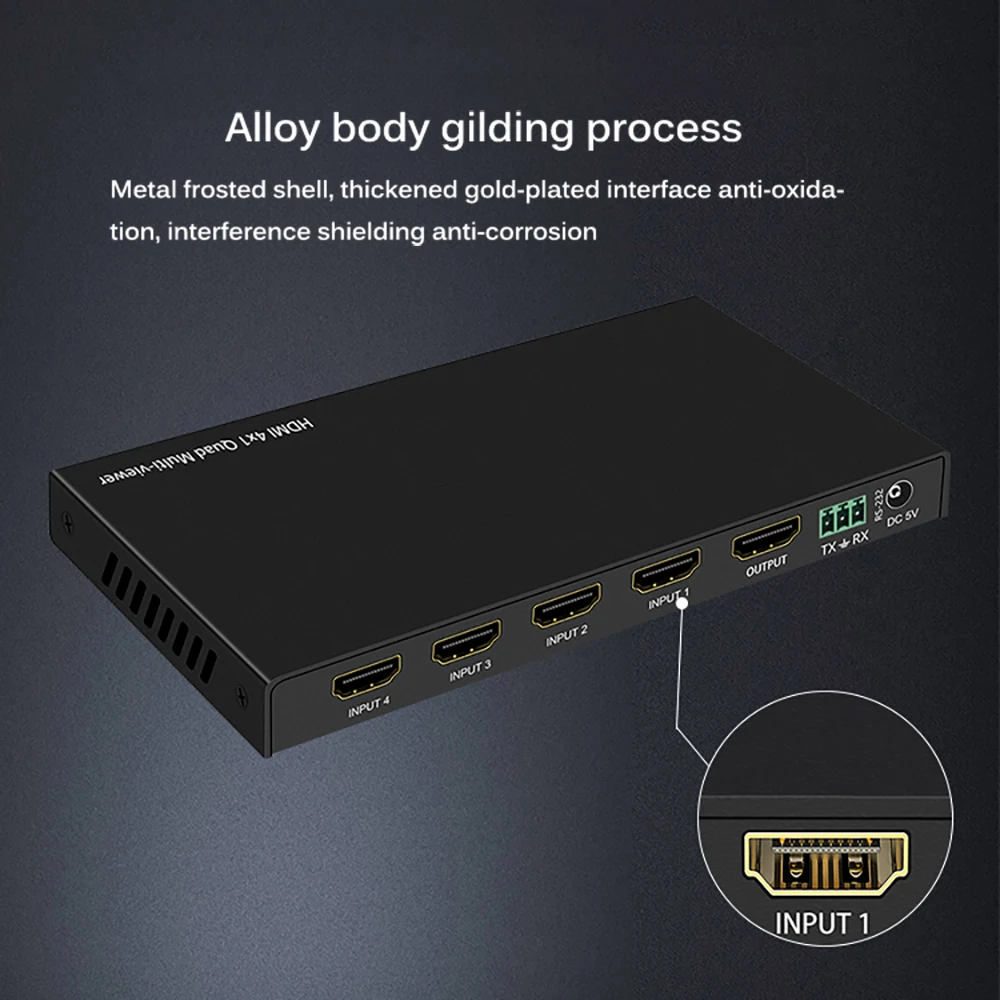 HDMI сплиттер 1 выход 4 вход Усилитель Поддержка 4K * 2K 1080P 3D Интеллектуальный порт
