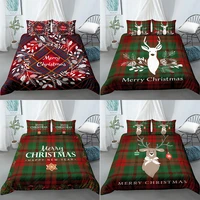 23 pcs red green plaid duvet cover set christmas bedding kids boys girls bed set quilt cover comforter cover christmas decor