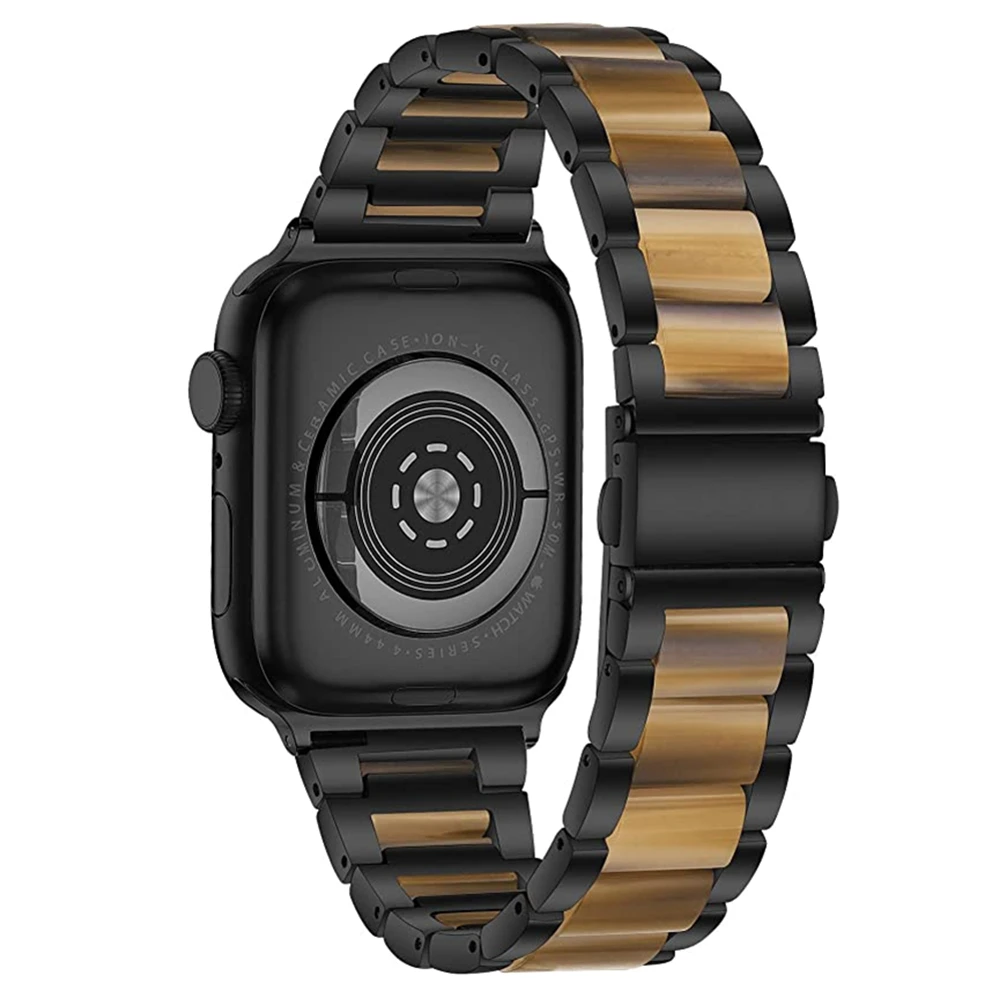 Ремешок из нержавеющей стали для apple watch se series 6 5 4 44 мм 40 браслет iwatch 3 42 38 синий