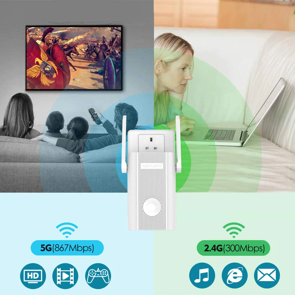 Wavlink AC1200 wifi ретранслятор 5 ГГц беспроводная точка доступа 2 4G Wi-Fi расширитель