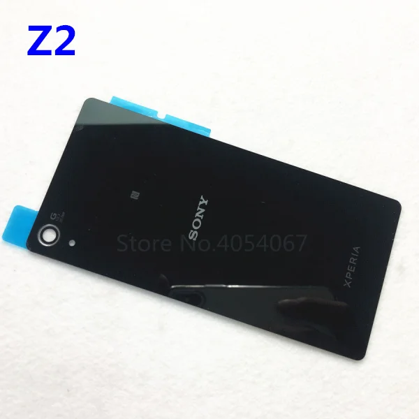 Для Sony Xperia Z2 D6543 L50W D6503 Задняя стеклянная крышка батарейного отсека Замена стеклянного корпуса+ NFC антенна - Цвет: Z2 black