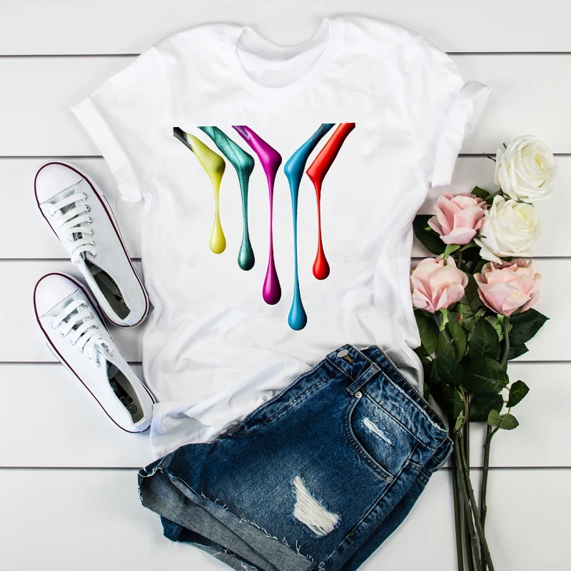 

T Clothes Shirt Womens Ladies Graphic Female Tee T-Shirt Clothing Ulzzang Women 2020 3D Print Make Up Fashion Cute Tops Tshirts