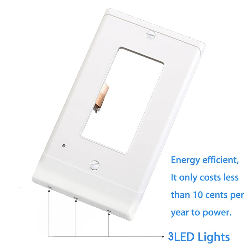 Настенный светильник светодиодный ночник со встроенным датчиком освещения для
