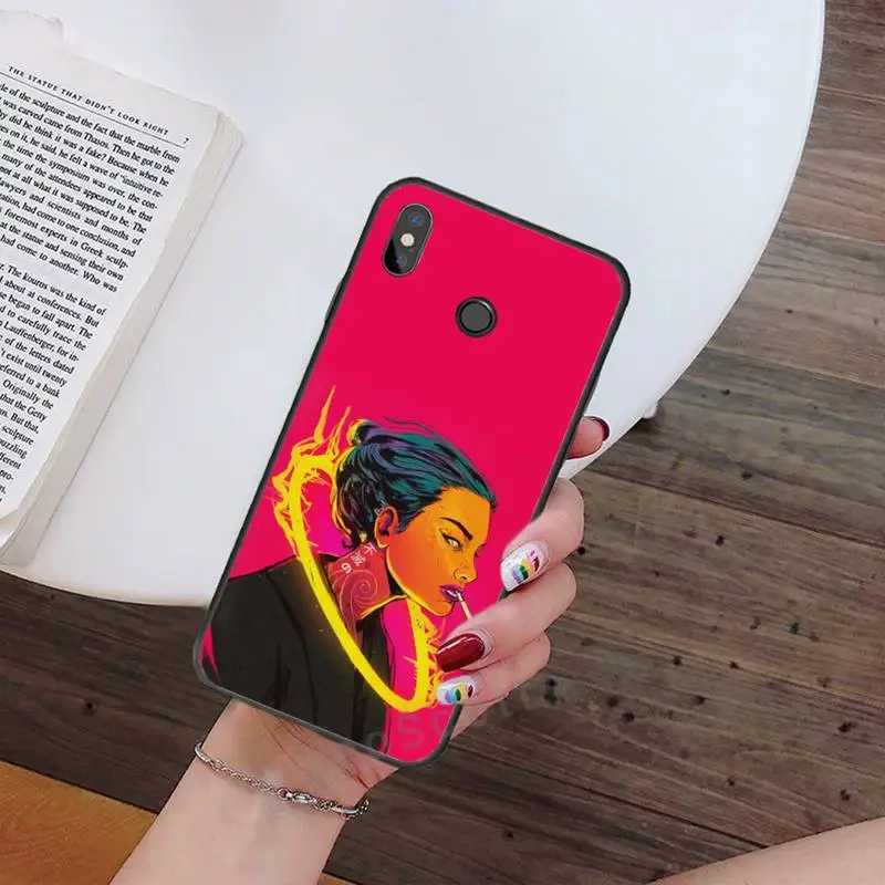

Sexy girl cool pink cartoon Phone Case For Xiaomi Redmi note 4 4X 8T 9 9s 10 K20 K30 cc9 9t pro lite max