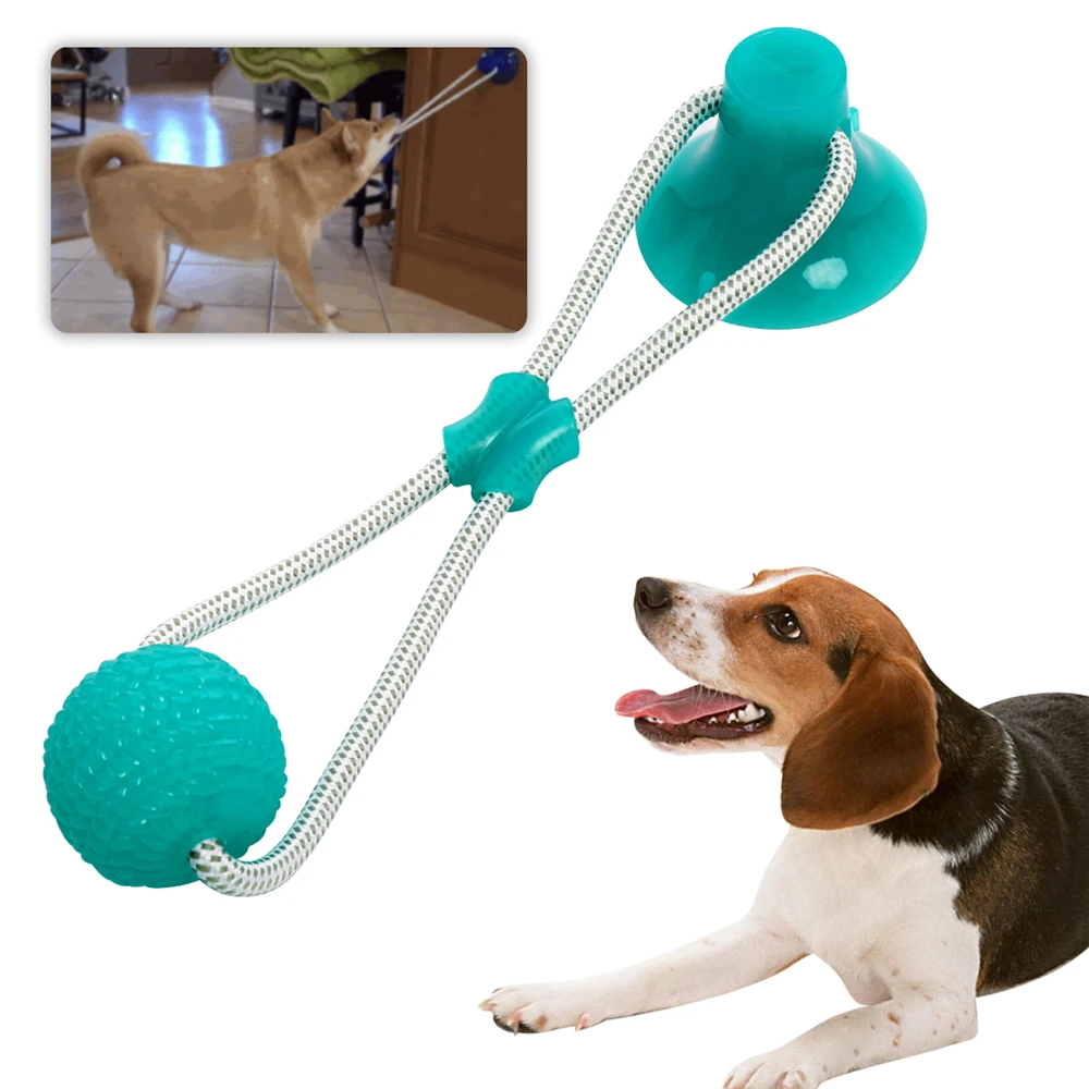 

Multifunction Pet Dog Bite Resistant Toys Rubber Chew Ball Cleaning Teeth Puppy Safe Traning Rope Ball Dog Toy Pet Accessories