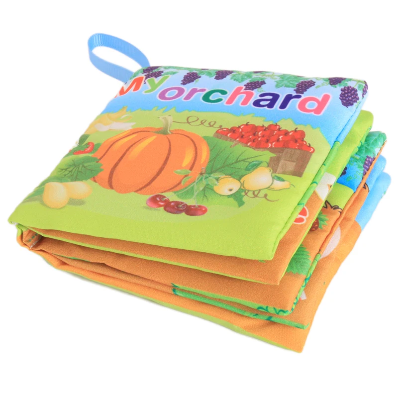 10 pages Baby Cloth Books Toys Infant Kids Early Development Educational Colorful Unfolding Activity Book