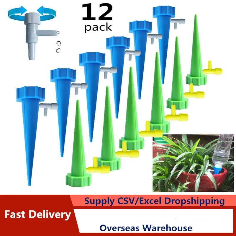

6/12/18Pcs/lot Automatic Irrigation Tool Spikes Automatic Flower Plant Garden Supplies Useful Self-Watering Device