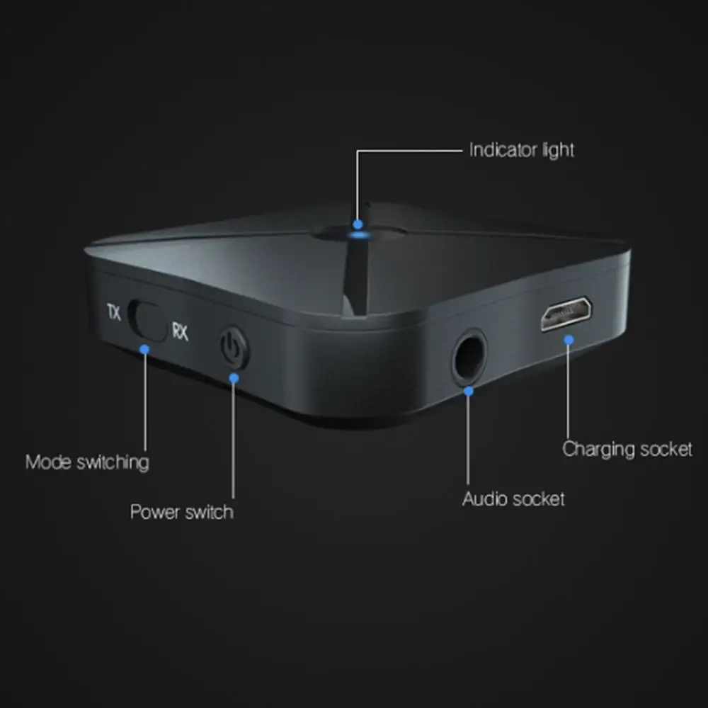 2 In 1 Bluetooth 4.2 Wireless Receiver and Transmitter Audio Adapter With 3.5 MM AUX Cable For TV Earphone for PC | Электроника