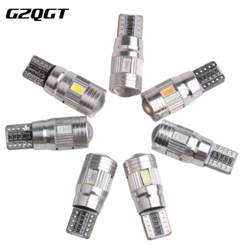 

10x T10 автомобильный светильник s Белый высокой мощности W5W 194 Led 5050 4SMD + 1,5 W COB объектив интерьерный светильник лампы 12V номер пластины зазор лам...
