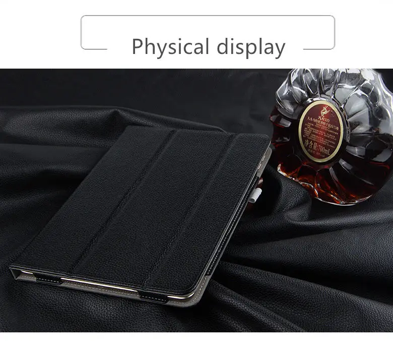 

Genuine Leather Protective Cover Smart Awake-Sleeping Case For iPad Air 2 9.7" Tablet PC Model Number: A1566 A1567