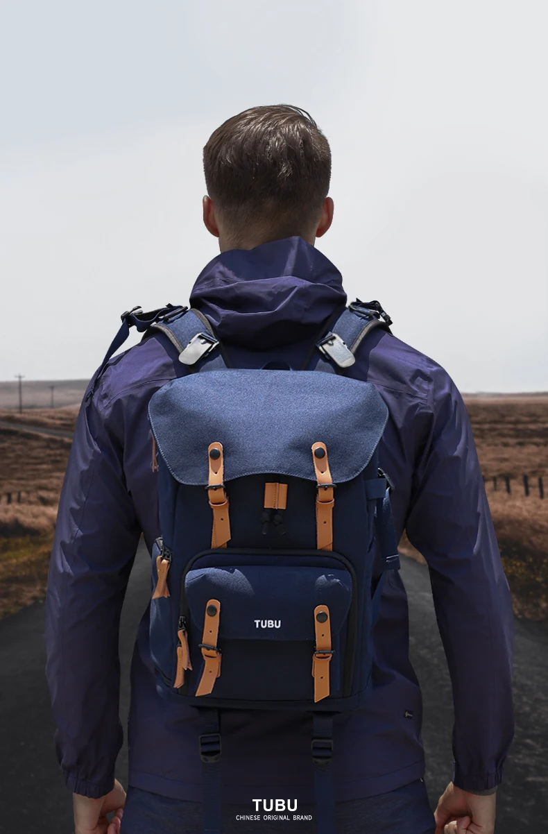 Leather retro micro single Camera bag shoulder large capacity digital SLR bag TUBU 6033 casual portable backpack