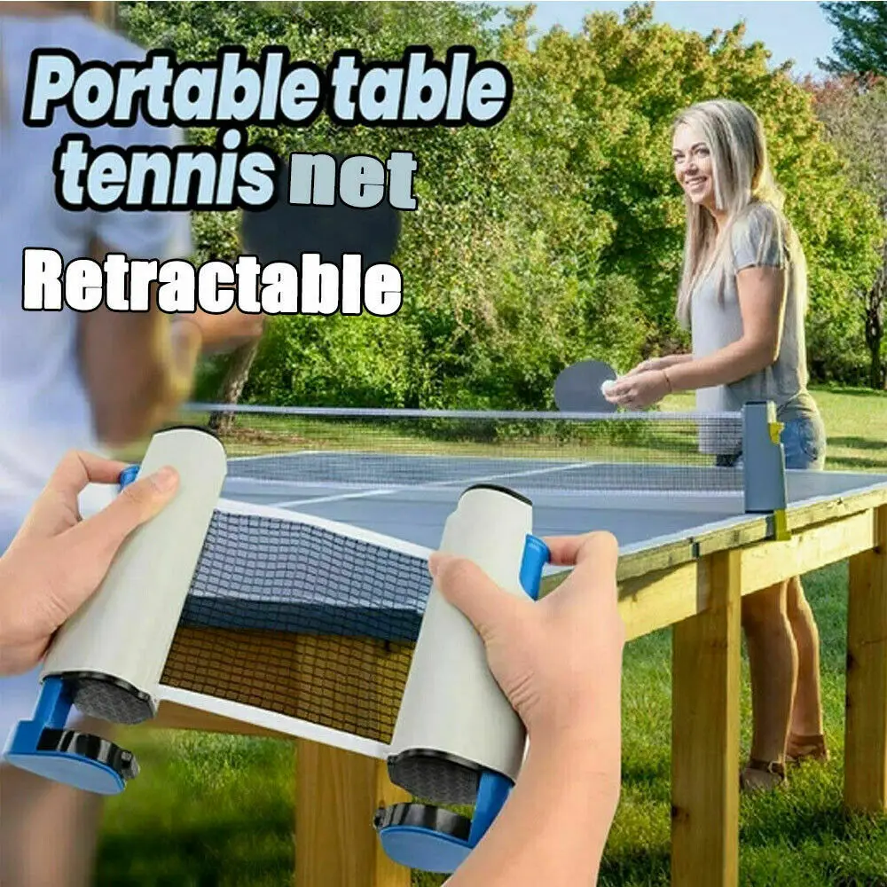 

Portable Table Tennis Set Telescopic Net Rack with Table Tennis Paddle With Bag 4 Balls Pingpong Training Accessories