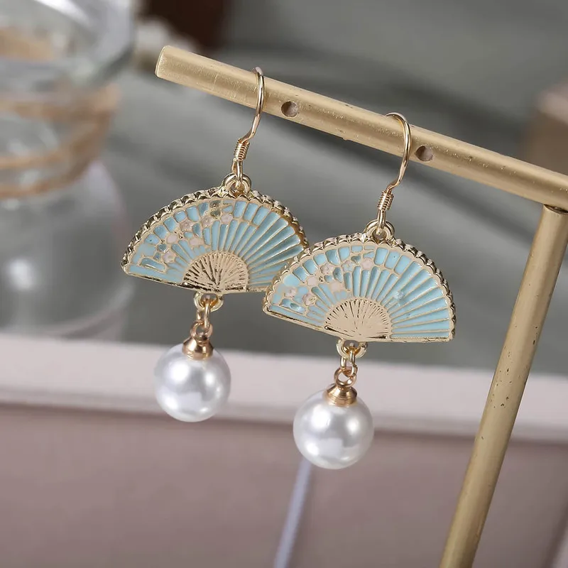 Этнические стильные креативные винтажные веерообразные ювелирные изделия для