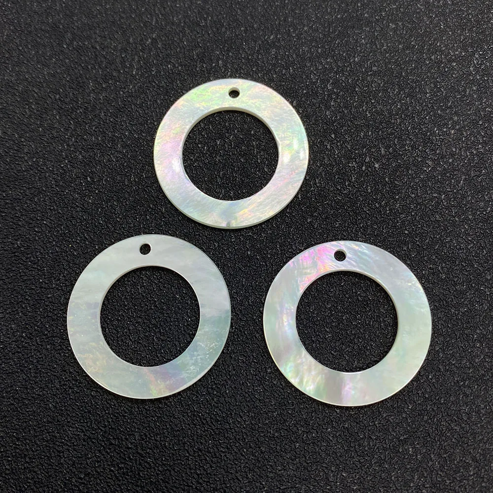 

5pcs Natural Sea Shell Pendant Circle White Charms for Jewelry Making Bulk DIY Necklace Earring Crafts Accessories Wholesale
