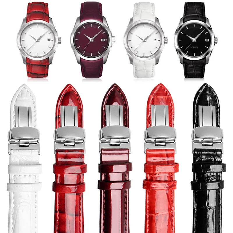 Ремешок из натуральной кожи для часов Tissot 1853 Kutu T035 женский T035210 блестящий ремешок