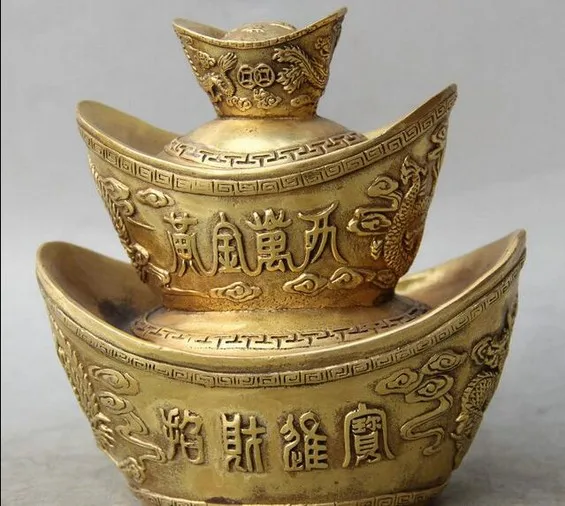 322 6 &quotКитайская латунная летучая мышь маммон для денег богатства бог дракон