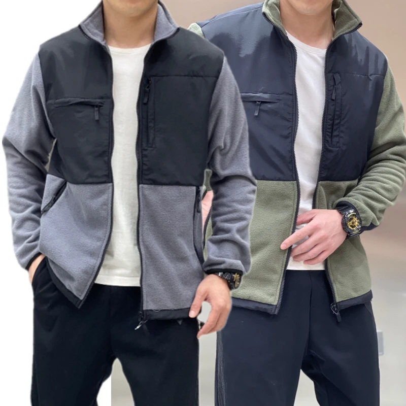 

The Fashion Men Jacket North Anti Water Warm Face Coats Outdoor Retro Fleece Women Clothing Couple Stand Collar Loose Coat