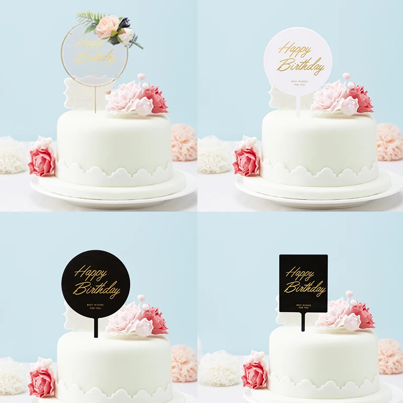 INS цветочная гирлянда металлические украшения для торта на день рождения