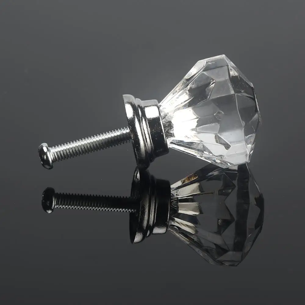 12 шт. прозрачные акриловые ручки для ящиков и шкафов 30 мм|Ручки шкафа| |