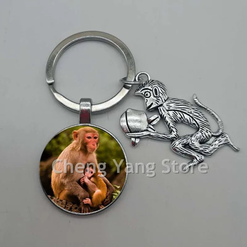 Парный брелок с подвеской в виде обезьяны для автомобиля женская сумка гламур