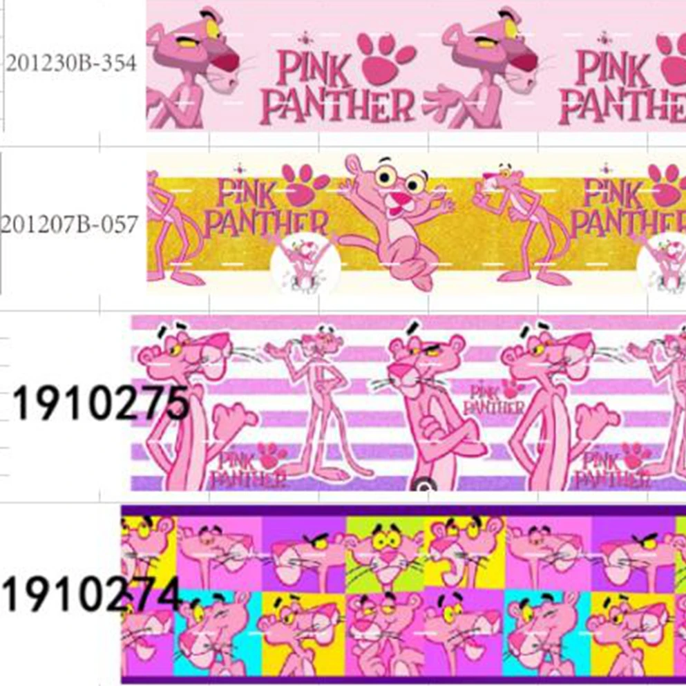 

Liston Pink Ribbon Printed Cartoon Grosgrain Ribbon 25mm 38mm10yards for DIY Bow Holiday Craft Supplies Decoration Material