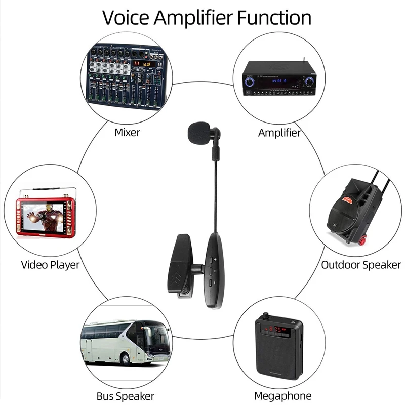 

Top Deals Wireless Saxophone microphone System Clip on Musical Instruments for Saxophone Trumpet Sax Horn Tuba Flute Clarinet Pi