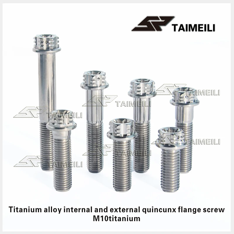 

Titanium screws flower head flange screws M10x25 / 35/40/55/60mm screw thread pitch 1.25 motorcycle brakes