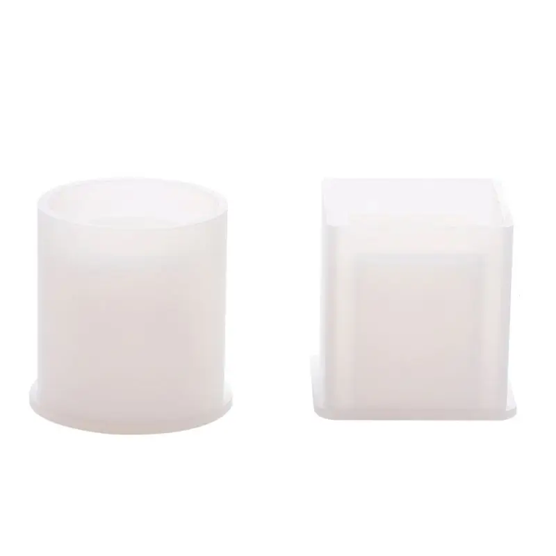 Epoxy Resin Silicone Molds DIY Cube Round Pen Holder Flower Pot Coaster Mold Set