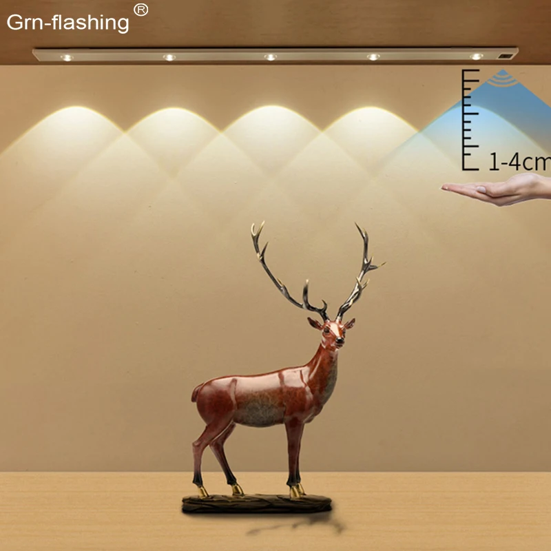 hand sweep led under cabinet light for kitchen usb recharge magnet wall lamp with auto switch motion sensor light for wardrobe free global shipping