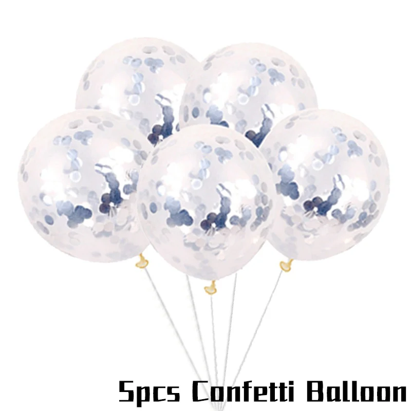 5pcs balloons 1 комплект с новогодними воздушными шарами, набор, новогодние вечерние украшения, воздушный шар, розовое золото, баллон, Рождество, Год, фотобудка - Цвет: 5pcs balloons