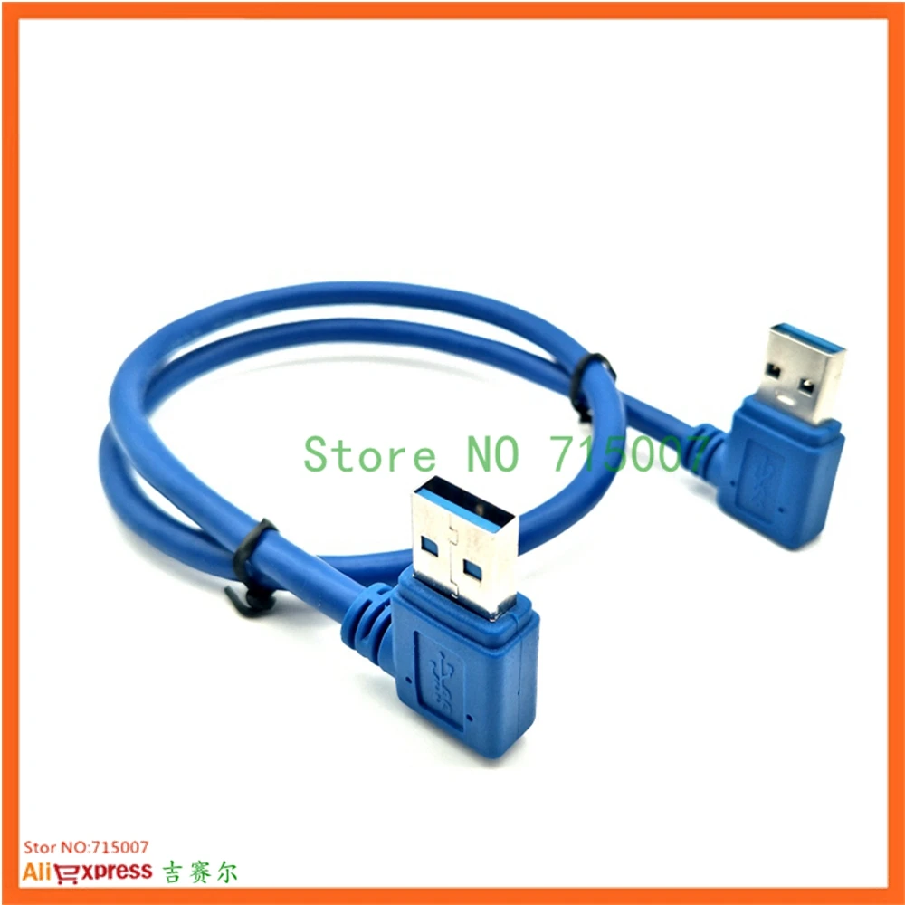 USB3.0 USB 3.0 Type A Male 90 Degree Left Angled to Right Extension Cable Straight Connection 50cm 0.3m | Электроника
