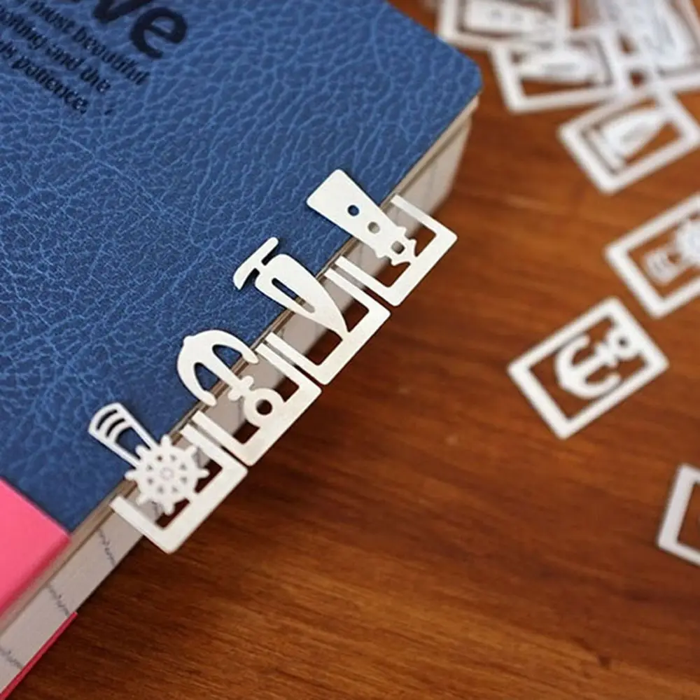 

20 шт. милые винтажные металлические закладки лесная музыка морская серия металлический зажим для бумаги держатель для страниц канцелярски...