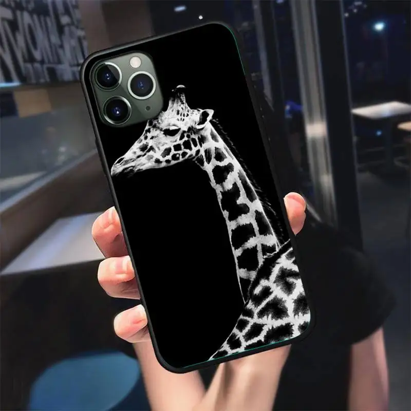 

Giraffes Cute Animal Phone Case For Black-Iphone 5 5s se 6 6s 7 8 11 12 X Xs Xr Pro Plus Max Mini Cover