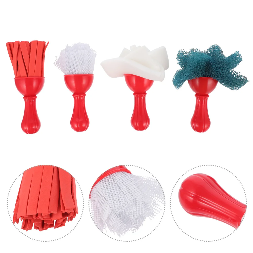 

4Pcs Painting Sponge Brushes Educational Doodling Brushes Kids DIY Art Supplies