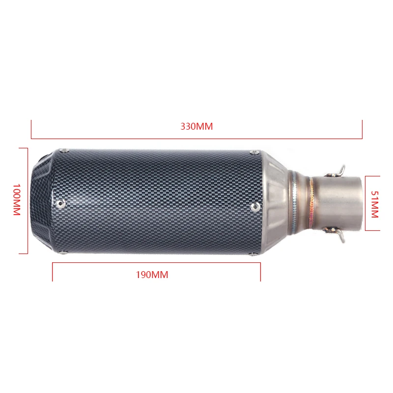 

Motorcycle Full Exhaust System Muffler Escape Modified Contact Middle Link Pipe Tube Slip On For Honda CBR300 CBR250R 2011-2019