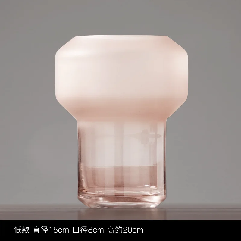 

Modern Luxury Geometric Glass Vase Transparent Hydroponic Vase Home Living Room Designer Soft Decorative Ornaments Creative Gift