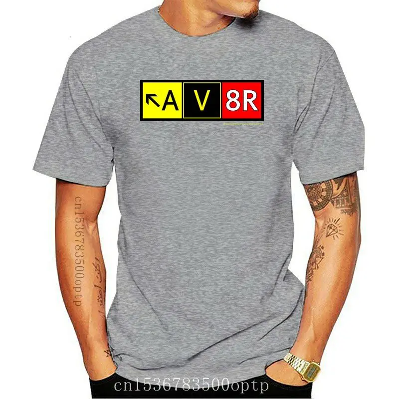 

Design AV8R (Aviator) Airport Taxiway Sign T-Shirt by Pilot Expressions - Dark Gray