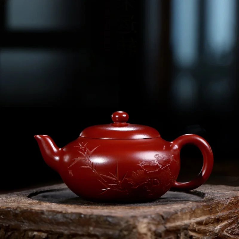 

TT Purple Clay Pot Pure Handmade Teapot Single Pot Household Kung Fu Tea Set Set Famous Dahongpao Tea