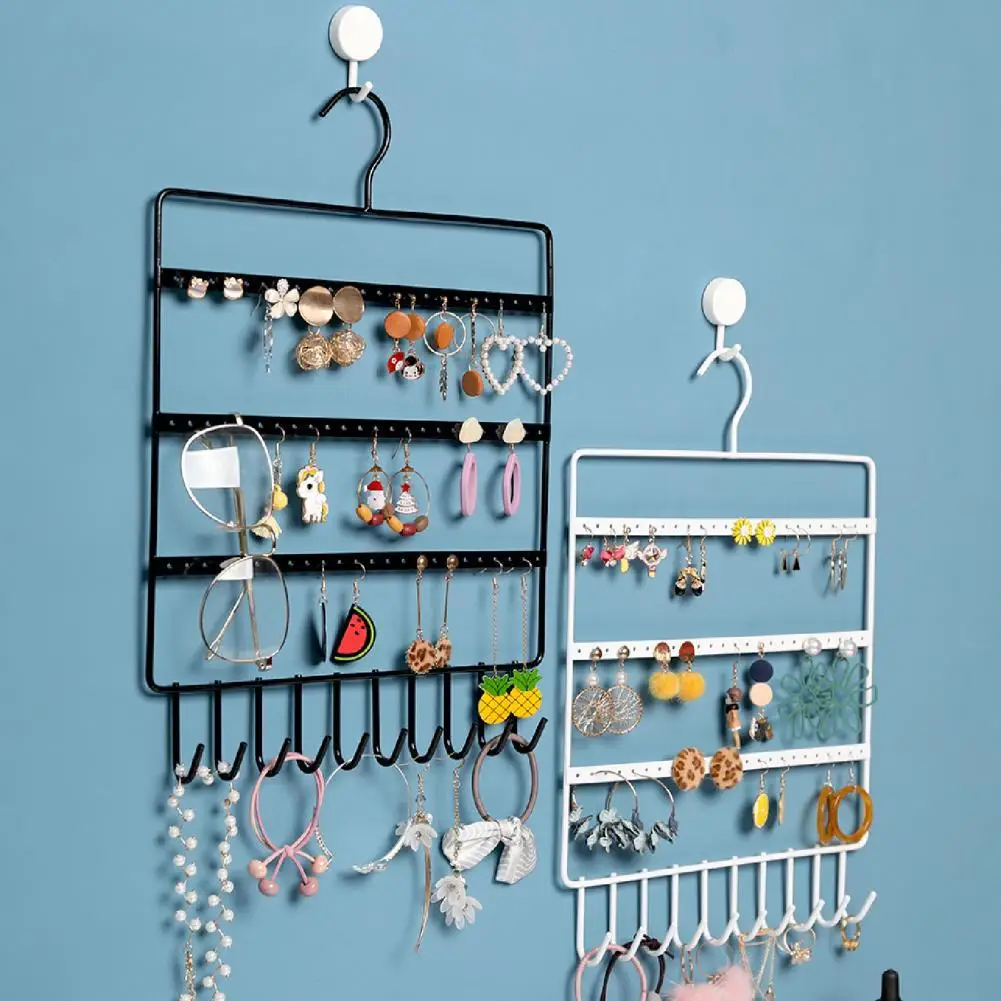 

Display Rack Multi-layer Space-saving Wrought Iron Multipurpose Earrings Display Bracket for Home