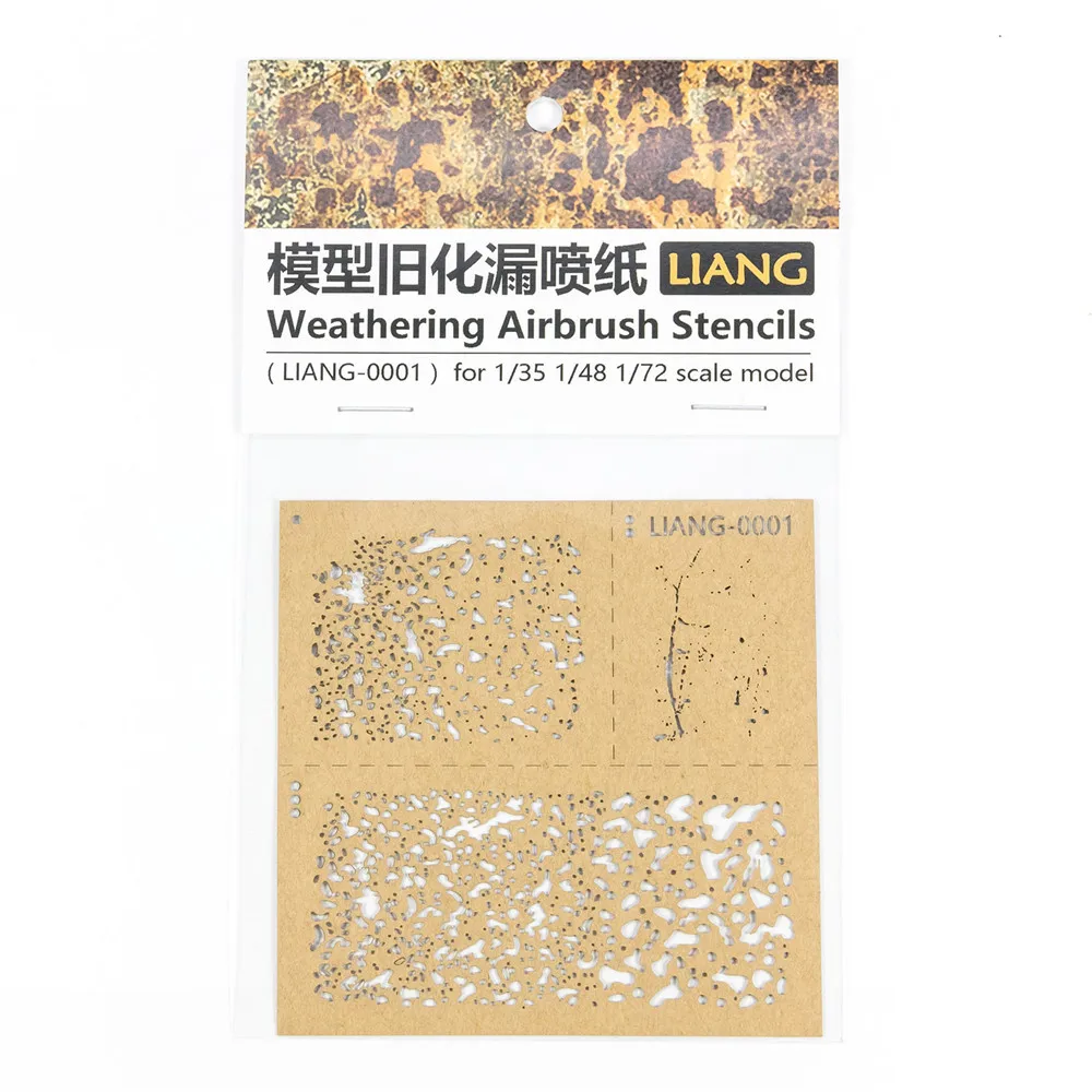 

DIY Spray Paper Weathering Airbrush Stencils Tools for 1/35 1/48 1/72 Scale Model Modification Kit Accessories