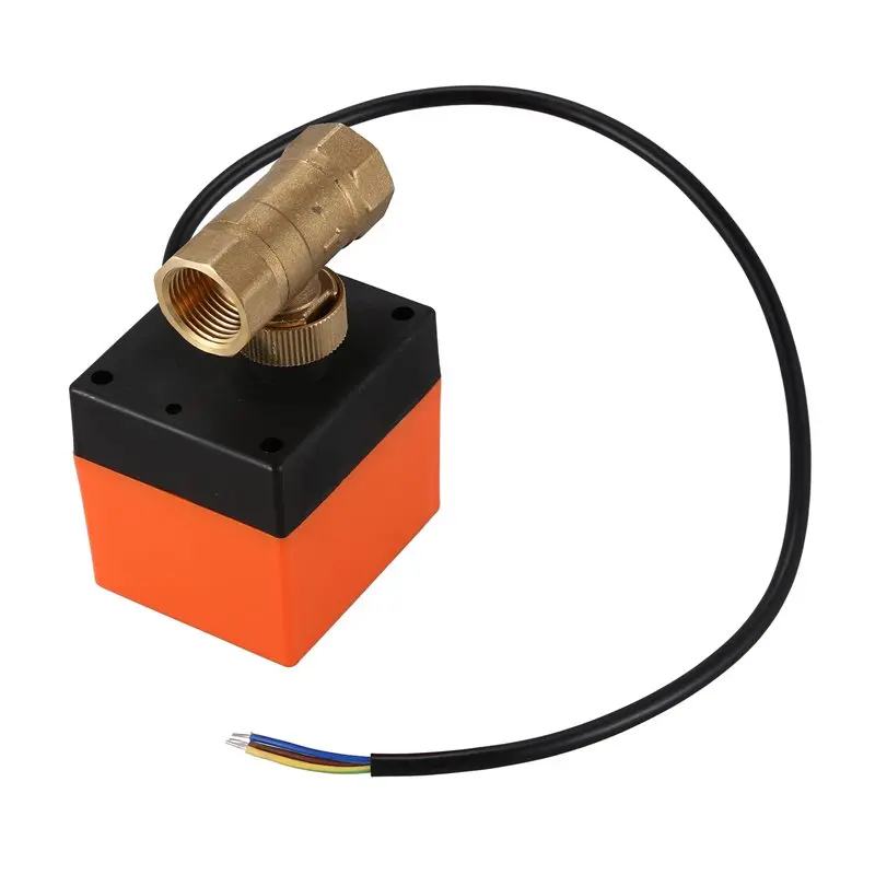 

DN15-2 AC220V кондиционер пол Отопление микро-Электрический двухсторонний шаровой клапан три линии два управления электрический шаровой клапан